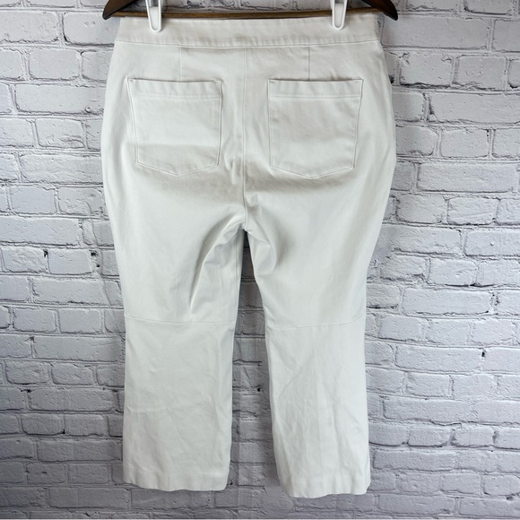SPANX Flared‎ Pull-On Cropped Jeans Tummy Control Stretch Women’s Large White - Picture 4 of 12